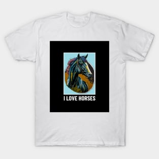 Horse Lover Art T-Shirt